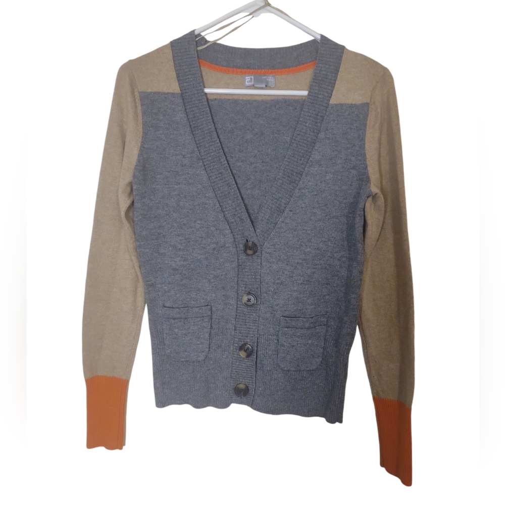 JCP sweater women's cardigan cashmere blend S fall/winter multicolor‎ preppy